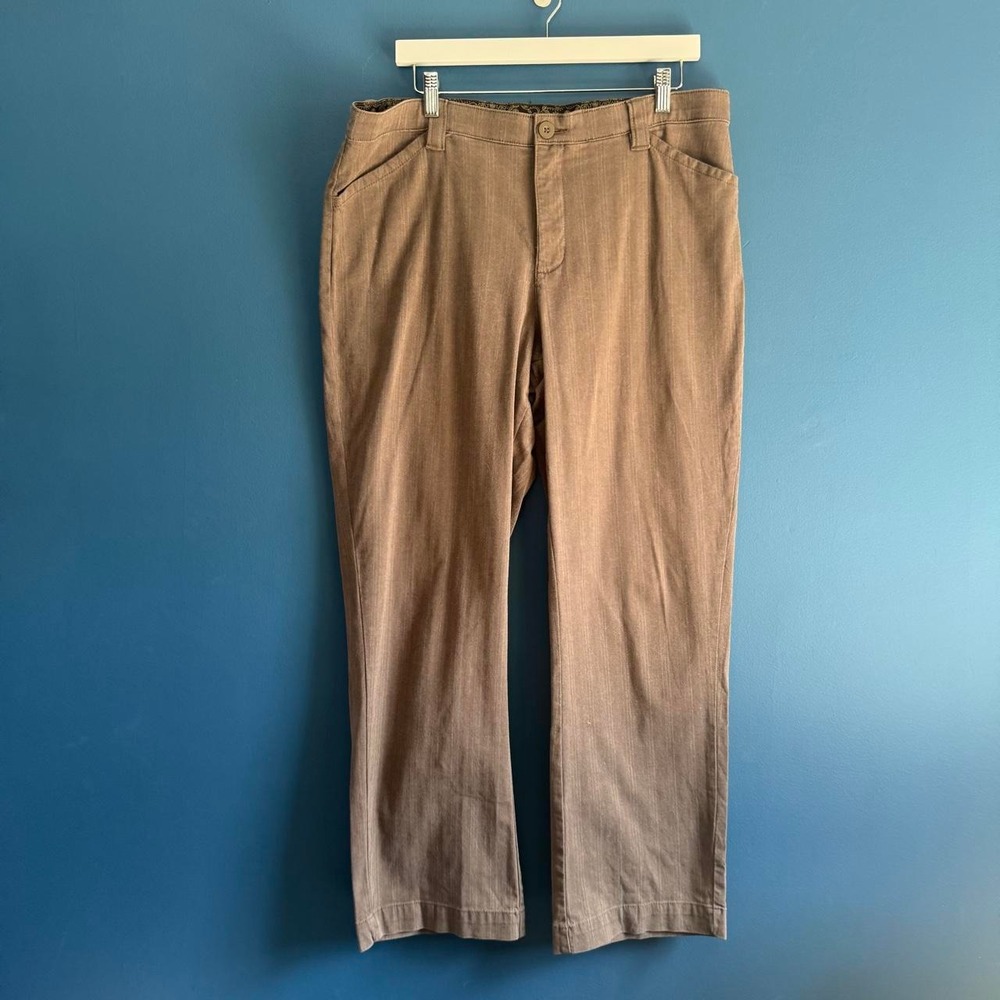 Y2K Lee Low Rise Pants Women's Plus Size 16 Grown Stripe Bootcut 2000s Indie